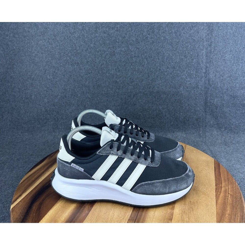 Adidas Neo Run 70s Womens Size 7 Black Athletic Running Shoes Sneakers GW5609